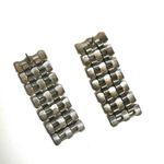 Watch Band Style Woven Dangle Earrings Silver Photo 1