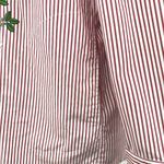 JOAN RIVERS Red White Striped Button Shirt Floral Embroidery Womens S Bohemian Photo 2