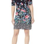 Eliza J Patterned Elbow Sleeve Sheath Mini Dress Photo 0