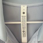 Lululemon Textured Long-Sleeve Polo Shirt Starch Blue White Athleisure Preppy Photo 4