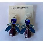 The Great Catherine Stein Earrings Purple Blue and Teal Pierced Colors & Design NEW Photo 5
