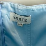 SAU LEE Elly Asymmetric Bow Sleeveless Minidress in Pastel Blue Size US 8 Photo 4