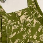 Nicole Miller Legging Mesh Pocket and Lower Green and Beige Large Photo 3