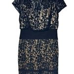 Tadashi Shoji Women's Dress Lace Blouson Waist Embroidered Lace Cap Sleeve Sz.12 Photo 0