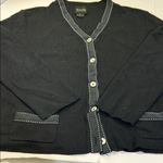 Andrea Jovine  Black  Cardigan with Button Details made in Italy Photo 10