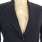 H Hilfiger blue &White pinstripe Wool Blazer Size 12 Photo 6