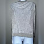 Adam Lippes  V Neck Heather Grey Bamboo Cashmere Blend Pullover Sweater EUC Sz‎ S Photo 4