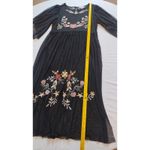 Coco + Jaimeson Women Sz M Black Mesh Dress Tunic Boho Embroidered UNLINED Size M Photo 9