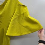 Solace London Marcie One Shoulder Draped Knot Mini Dress in Bright Yellow Sz 2 Photo 3