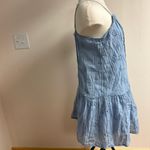 Aerie Eyelet Floral Mini Babydoll Cotton Dress Powder Blue size M Photo 2