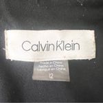 Calvin Klein  Black & Gold Metallic Velvet Glitter Faux Wrap Dress Size 12 Photo 9
