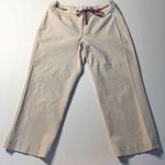 Talbots 5/$15 -  belted crop Pants Beige Womens Size 8 Stretch‎ Photo 0