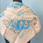 Source Unknown Peach vintage Scarf Italian themed Photo 2