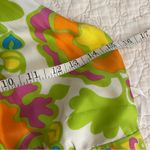 Milly  Halter Dress Ditsy Floral Size 2 EUC White Bright Colors Summer Gold Chain Photo 3