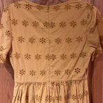 Madewell Scalloped Eyelet Fit & Flare Lined Midi Dress in Tungsten Glow Size 6 Photo 13