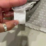 Jane and Delancey  ShortSleeve Ruffled Sides Gray Striped Shirt Blouse Womens Large Photo 5