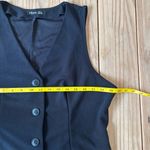 SheIn  Black Sleeveless Buttoned vest Blouse Photo 5