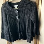 Dress Barn  Elegant Black Knit cardigan large Photo 3