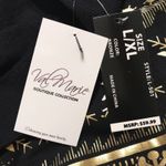 Linda Michael Black Leggings w/Gold Reindeer-Sz L/XL Photo 5