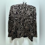 ZARA  BLACK BLAZER VELVET EMBROIDERED GOLD SEQUINS COAT JACKET TRINNY - Large Photo 13