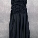 Mamta  Womens Crochet Dress Size Medium Gauzy Summer Asymmetrical Whimsigoth Boho Photo 1