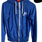 Nike  Women’s Hoodie Full Zip Blue Vintage White Logo Size M EUC Photo 0