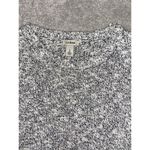 LL BEAN Sweater Womens S Blk White Marled Cotton Ragg Pullover Long Sleeve Crew Photo 2