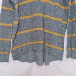 American Eagle  Gray Striped Long Sleeve Knit Jegging Fit Hi Low Sweater size SM Photo 4