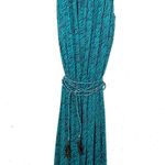 Max Mara Sleeveless Dress Elastic Waist Adjustable Tie Blue Purple Size Medium Photo 3