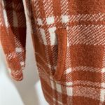 Max Studio Long Plaid Cardigan - Burnt Orange and Cream preppy collegiate szXL Photo 3