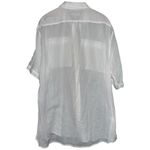 Burberry  Women’s Size L White Semi Sheer Cotton Voile Utility Button Down Shirt Photo 4