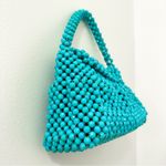 Mademoiselle Vintage Beaded Bag Handbag Purse Teal Turquoise Blue Photo 1