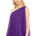 Mac Duggal NEW Size 0 Style 55951 Purple One Shoulder Chiffon A-Line Tent Dress Photo 1