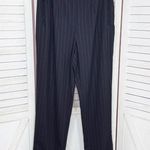 Casual Corner Pinstripe Cuff Hem Trouser Dress Pants Black 10 Photo 0