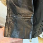 Vintage Pelle Studio Leather Trench Black 90s Grunge Moto Fall Red Lining XL Photo 7