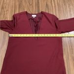 Tobi bell sleeve shift sheath knee length 3/4 Sleeve dress burgandy dress S Photo 8