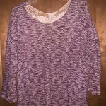 Charming Charlie Maroon And White Sweater Photo 1