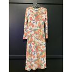 Sonnet James immy floral ribbed Long Sleeve sweater Dress Multicolor long midi S Pink Photo 1
