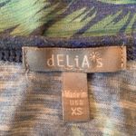 dELiA*s blue tropical racer back crop tank top Size XS Photo 4