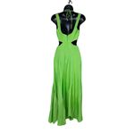 Cult Gaia  Eileen Dress XS Green Silk Rayon Side Cutout Back Zip Revolve Photo 10