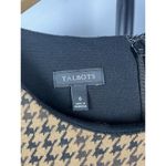 Talbots Black Brown Gingham 3/4 Sleeve Sweater Knee Length Holiday Dress Size 6 Photo 6
