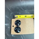 Vintage Retro Plastic Pretty Little Buttons Stud Earrings 1930s 1940s Black Photo 4