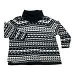 Lane Bryant  Plus Size 22/24 Black White Acrylic Pullover Sweater Turtleneck Knit Photo 2