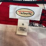 Talbots Vintage Red Cream Textured Medallion Patterned A-Line Skirt Plus Size 18 Photo 8