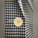 Massimo Dutti Stunning  gingham blue white blazer US 4 EU 36 Photo 7