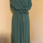 ZARA Green Belted Wrap Casual Maxi Dress Photo 10