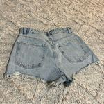 ZARA  Denim Shorts Womens 6 High Rise Cutoffs Light Wash Distressed 100% Cotton Photo 3
