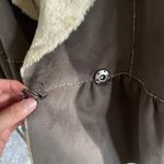 ALYSI Taupe Brown Suede Faux Fur Cropped Wrap Jacket Size 4 Photo 5