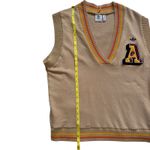 Adidas  50 Years Trefoil Preppy Varsity Knit  Beige Vest Women's M Photo 9