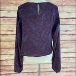 Staring At Stars  Paisley Smocked Yoke Blouse, Size Medium Photo 4